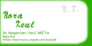 nora keul business card